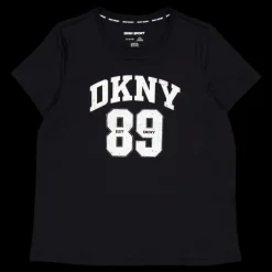 DKNY Sport Dkny 89 Lg Crew Nk T Black/eggnog Svart Clearance