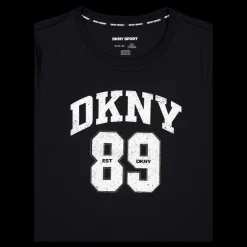DKNY Sport Dkny 89 Lg Crew Nk T Black/eggnog Svart Clearance