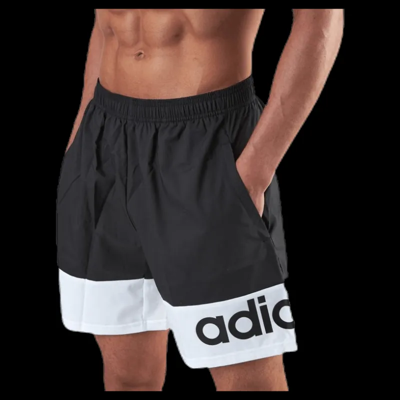 adidas D2M Colour Block Short White/Black Svart Online