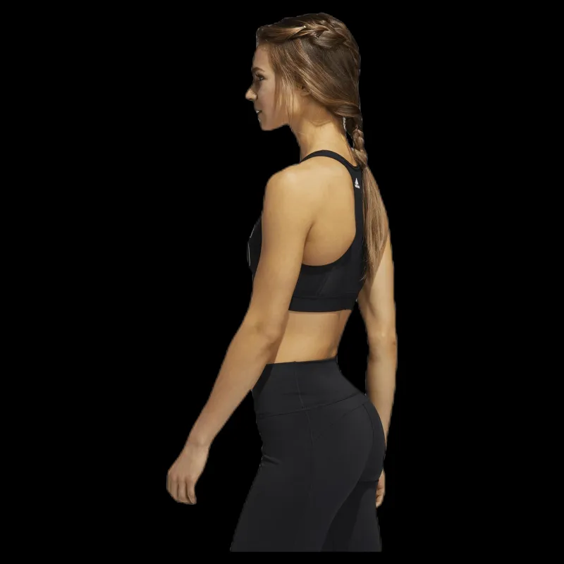 Clearance adidas Dont Rest Alphaskin Sport Branded Bra Black / White Svart