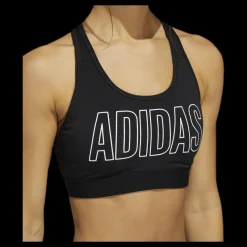 Clearance adidas Dont Rest Alphaskin Sport Branded Bra Black / White Svart