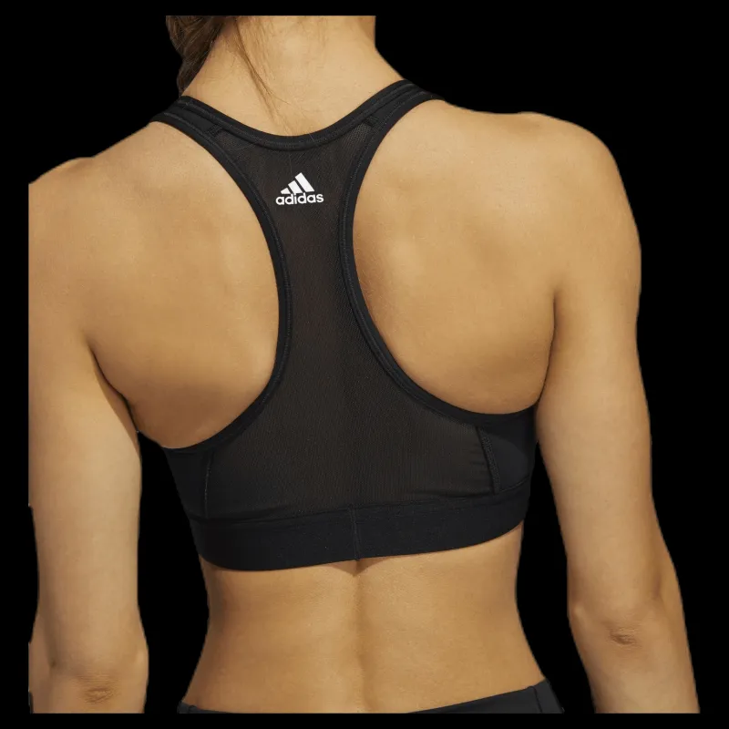 Clearance adidas Dont Rest Alphaskin Sport Branded Bra Black / White Svart