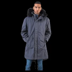 Hot Nike Down Fill Hood Parka Grey Blå