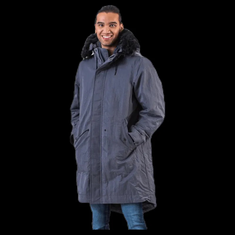 Hot Nike Down Fill Hood Parka Grey Blå
