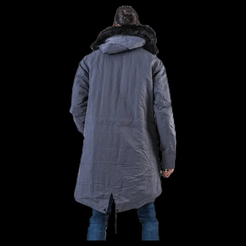 Hot Nike Down Fill Hood Parka Grey Blå