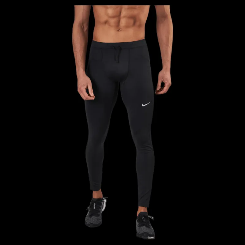 Nike Dri-FIT Challenger Men's Running Tights BLACK/REFLECTIVE SILV Svart New
