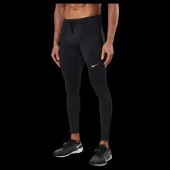Nike Dri-FIT Challenger Men's Running Tights BLACK/REFLECTIVE SILV Svart New