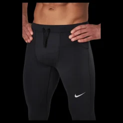 Nike Dri-FIT Challenger Men's Running Tights BLACK/REFLECTIVE SILV Svart New