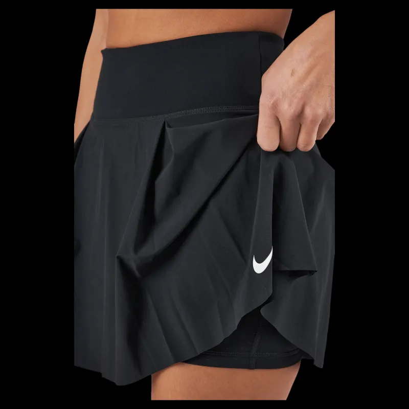 Nike Dri-FIT Club Women's Short Skirt BLACK/WHITE Svart Outlet