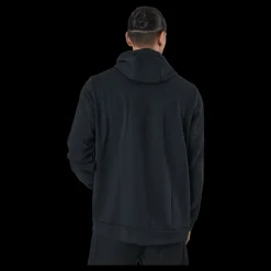 Sale Nike Dri-FIT Men's Full-Zip Training Hoodie BLACK/WHITE Svart
