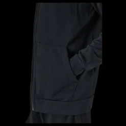 Sale Nike Dri-FIT Men's Full-Zip Training Hoodie BLACK/WHITE Svart