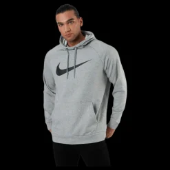 Nike Dri-FIT Men's Pullover Training Hoodie DK GREY HEATHER/BLACK Grå Hot