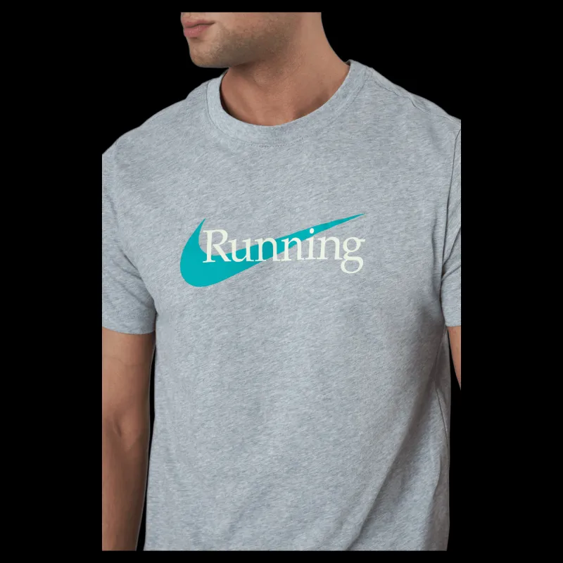 Nike Dri-FIT Men's Running T-Shirt DK GREY HEATHER Grå Hot