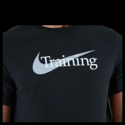 New Nike Dri-FIT Men's Swoosh Training T-Shirt BLACK Svart