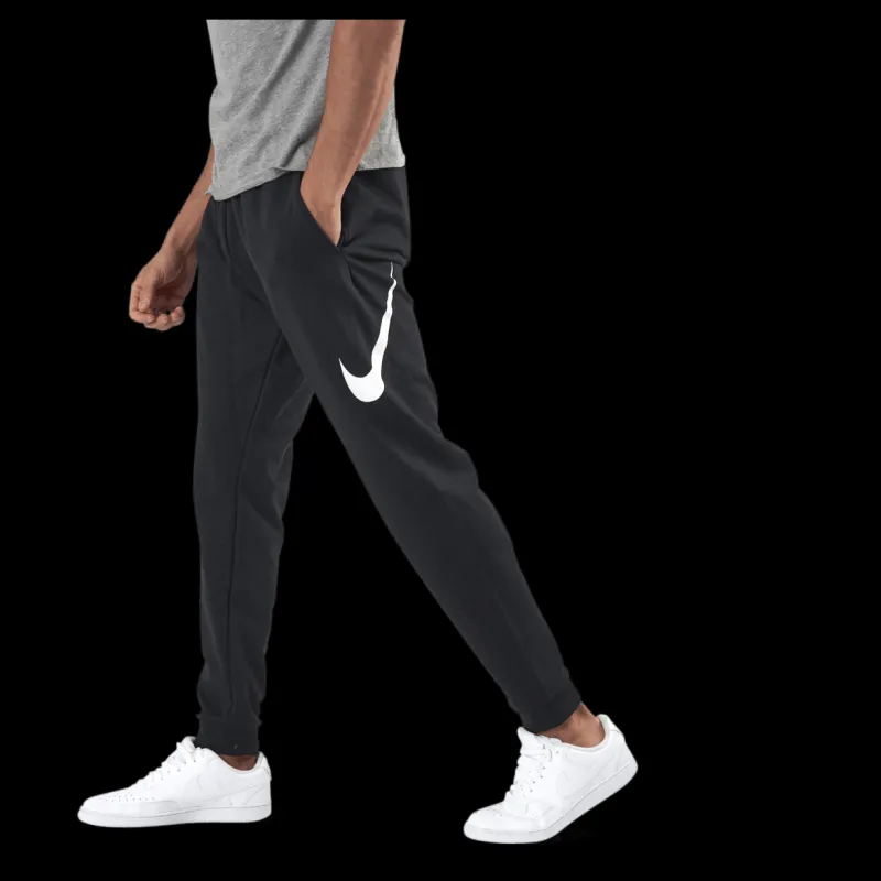 Outlet Nike Dri-FIT Men's Tapered Training Pants BLACK/WHITE Svart