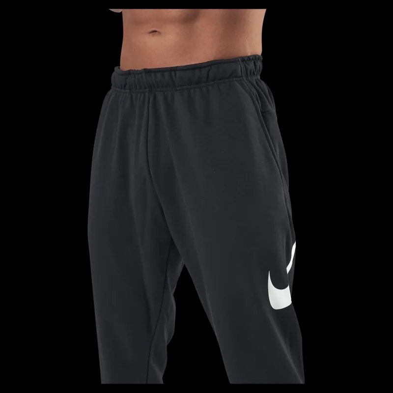 Outlet Nike Dri-FIT Men's Tapered Training Pants BLACK/WHITE Svart