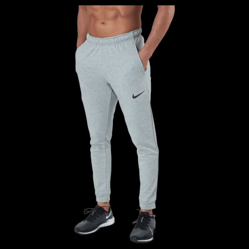 Sale Nike Dri-FIT Men's Tapered Training Pants DK GREY HEATHER/BLACK Grå