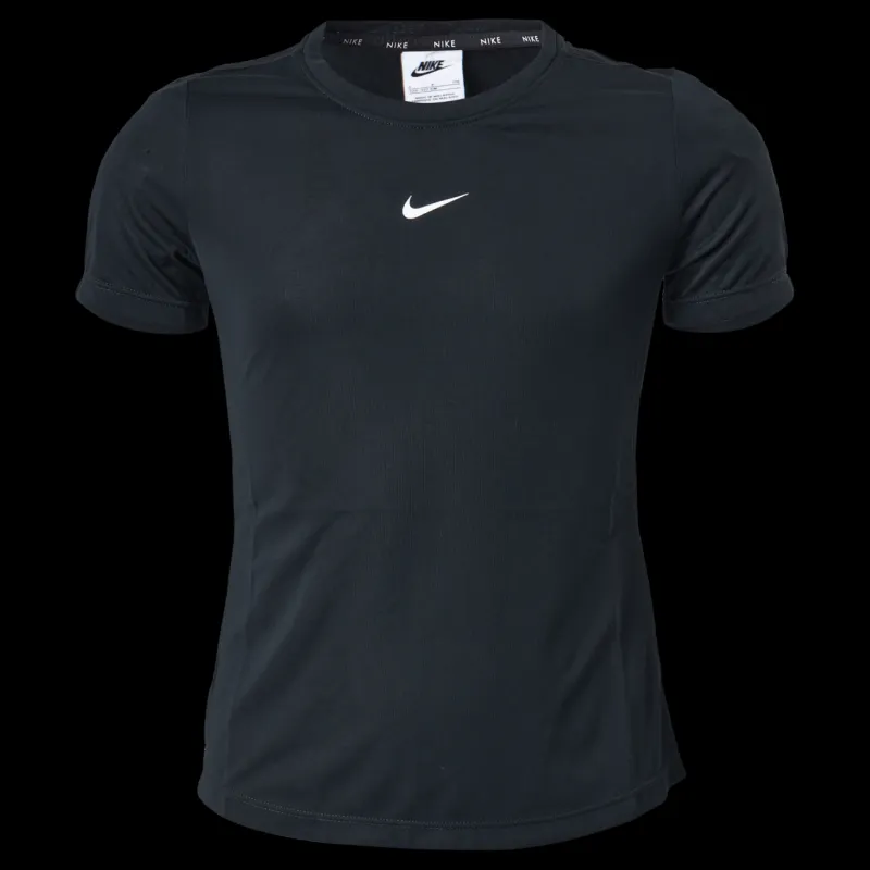 Nike Dri-FIT One Big Kids' (Girls') Short-Sleeve Top BLACK/WHITE Svart Best