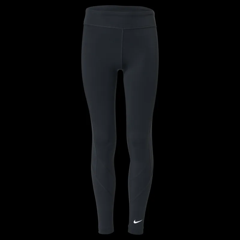 Nike Dri-fit One Big Kids' (girls') Black/black/black/white Svart Hot