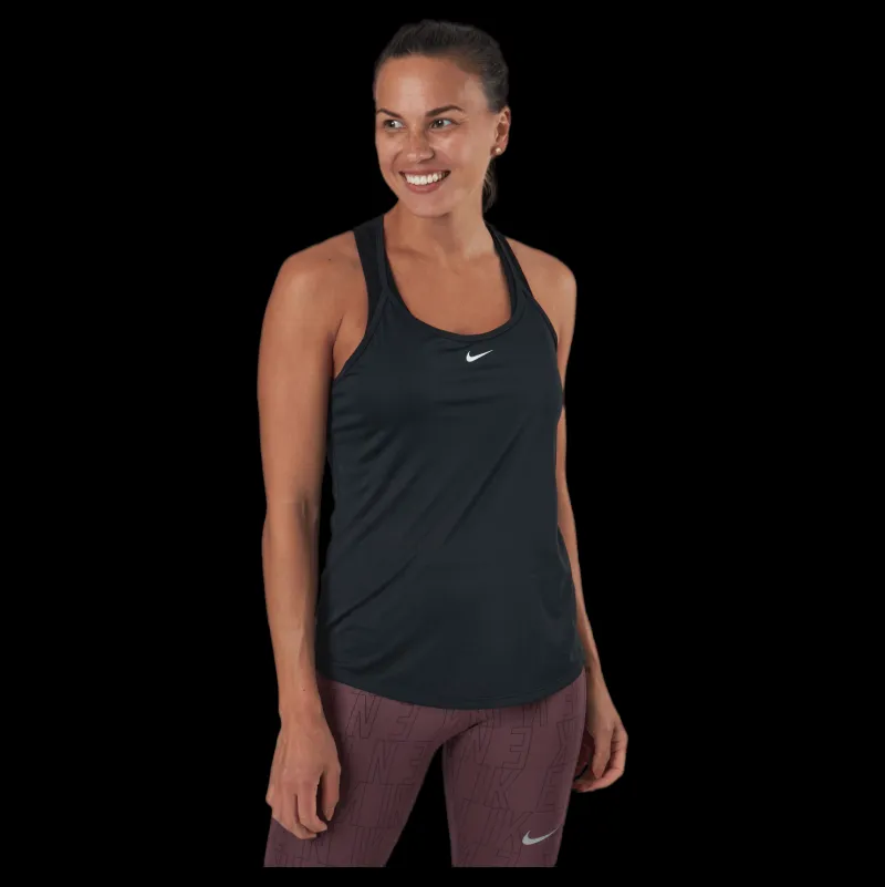 Discount Nike Dri-FIT One Elastika Women's Standard Fit Tank BLACK/WHITE Svart