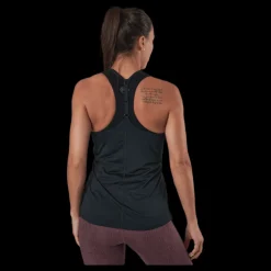 Discount Nike Dri-FIT One Elastika Women's Standard Fit Tank BLACK/WHITE Svart