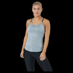 Hot Nike Dri-FIT One Elastika Women's Standard Fit Tank PARTICLE GREY/HTR/BLACK Grå