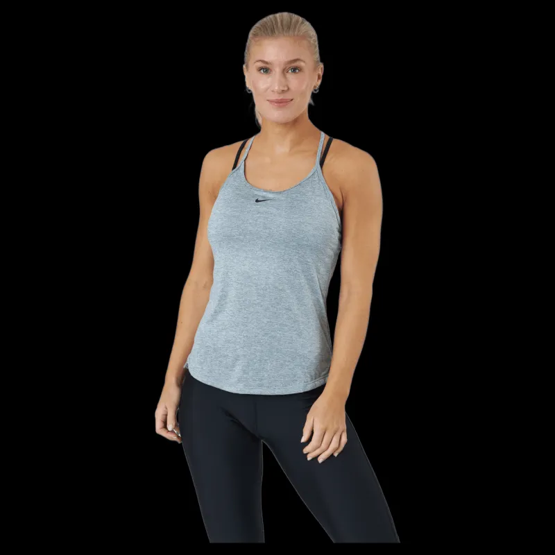 Hot Nike Dri-FIT One Elastika Women's Standard Fit Tank PARTICLE GREY/HTR/BLACK Grå