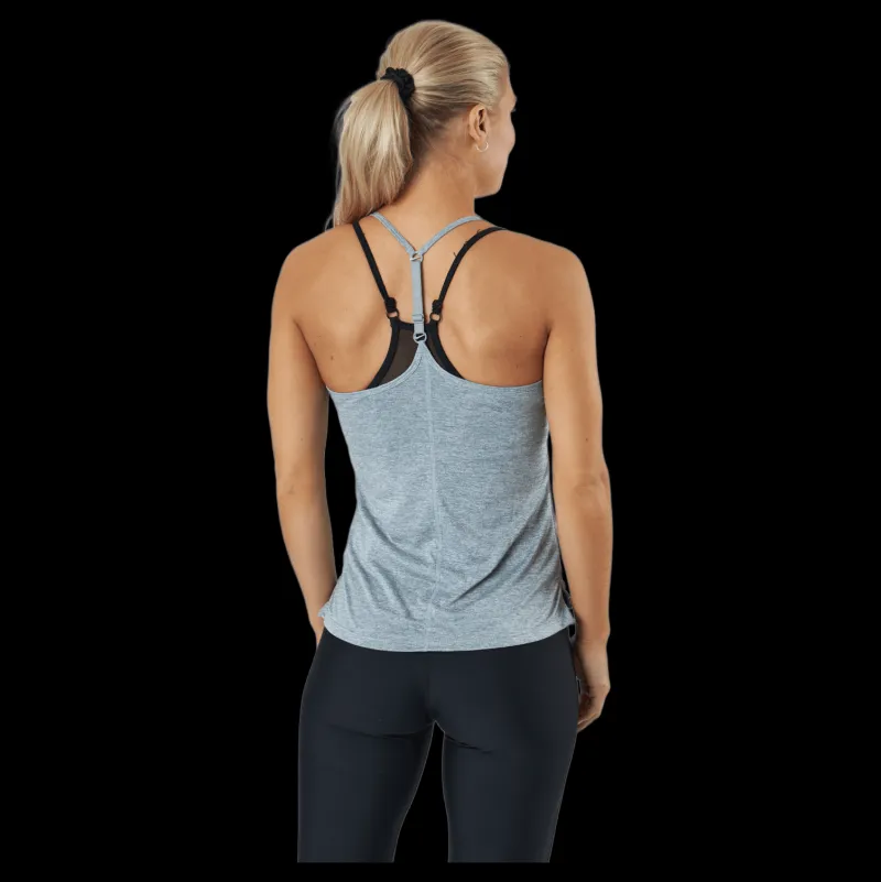 Hot Nike Dri-FIT One Elastika Women's Standard Fit Tank PARTICLE GREY/HTR/BLACK Grå