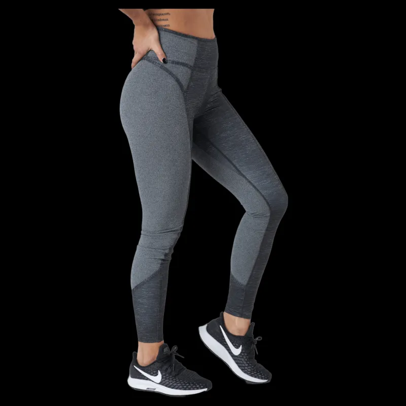 Nike Dri-fit One Luxe Women's Mid-r Black/htr Grå Sale