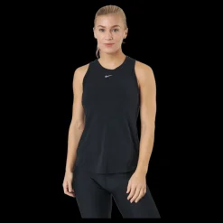 Outlet Nike Dri-FIT One Luxe Women's Standard Fit Tank BLACK/REFLECTIVE SILV Svart