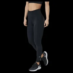Nike Dri-FIT One Women's Mid-Rise Leggings BLACK/WHITE Svart Sale