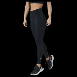 Nike Dri-FIT One Women's Mid-Rise Leggings BLACK/WHITE Svart Sale