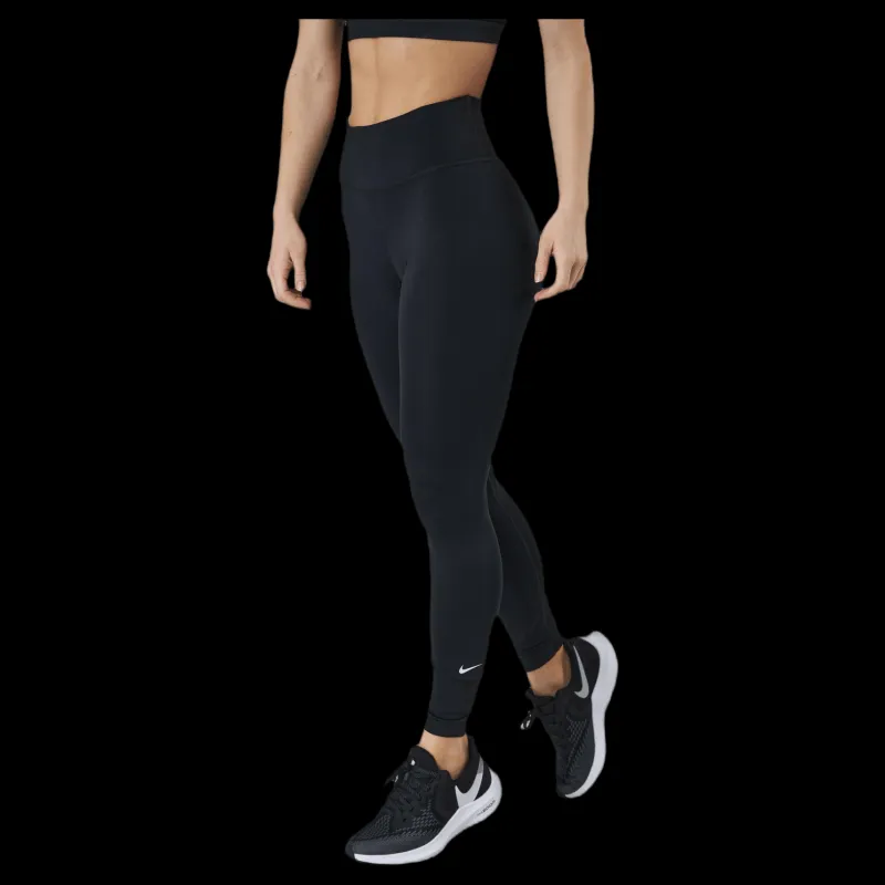 Nike Dri-FIT One Women's Mid-Rise Leggings BLACK/WHITE Svart Sale