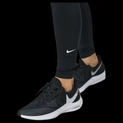 Nike Dri-FIT One Women's Mid-Rise Leggings BLACK/WHITE Svart Sale