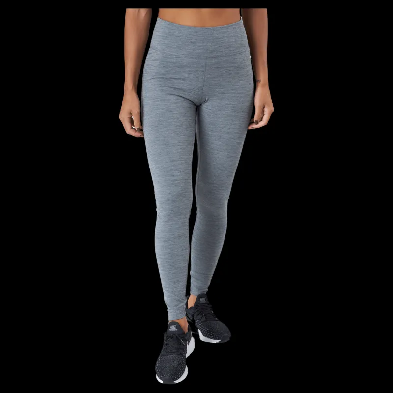 New Nike Dri-FIT One Women's Mid-Rise Leggings IRON GREY/HTR/WHITE Grå