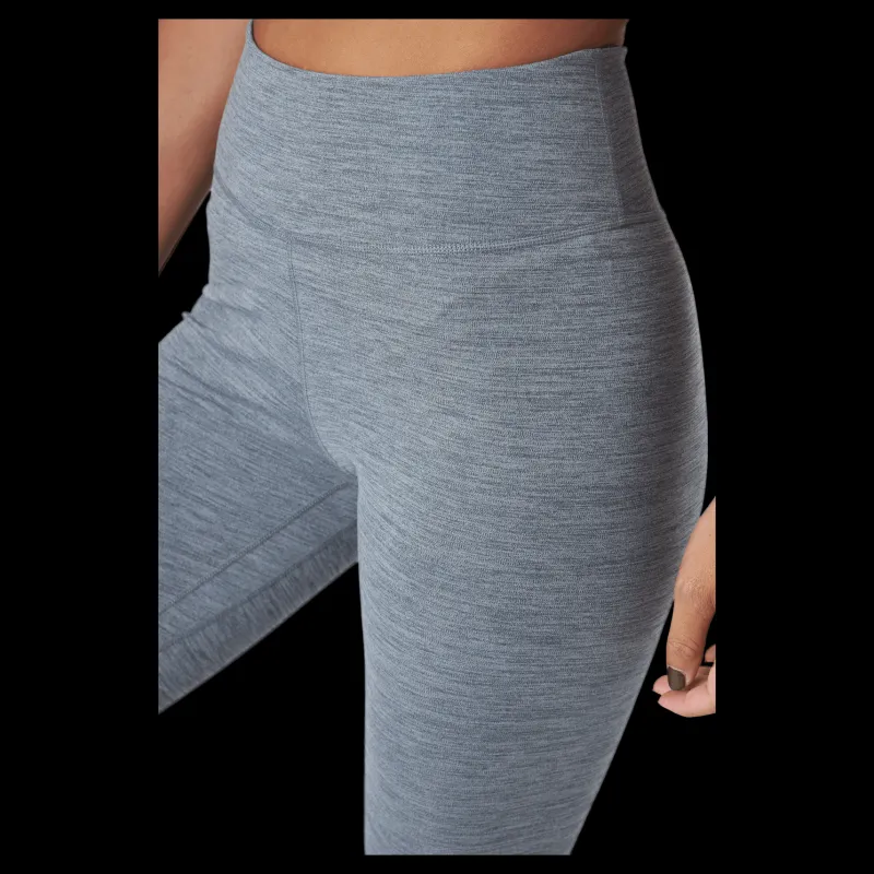 New Nike Dri-FIT One Women's Mid-Rise Leggings IRON GREY/HTR/WHITE Grå