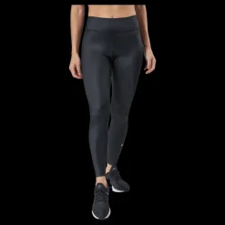 Nike Dri-FIT One Women's Mid-Rise Shine Leggings BLACK/WHITE Svart Best