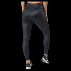 Nike Dri-FIT One Women's Mid-Rise Shine Leggings BLACK/WHITE Svart Best
