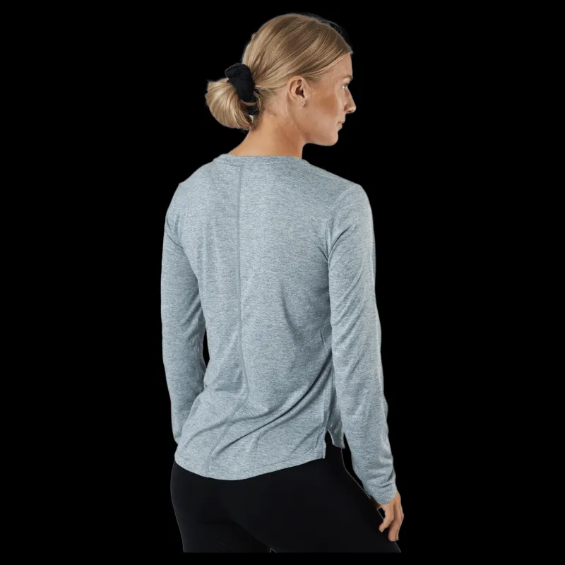 Hot Nike Dri-FIT One Women's Standard Fit Long-Sleeve Top PARTICLE GREY/HTR/BLACK Grå