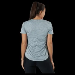 Nike Dri-FIT One Women's Standard Fit Short-Sleeve Top PARTICLE GREY/HTR/BLACK Grå Sale
