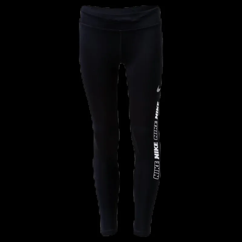 Hot Nike Dri-FIT Power Running Girl White/Black Svart