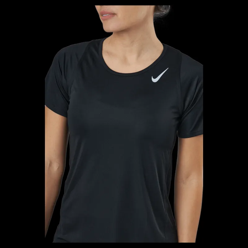 Nike Dri-FIT Race Women's Short-Sleeve Running Top BLACK/REFLECTIVE SILV Svart Hot