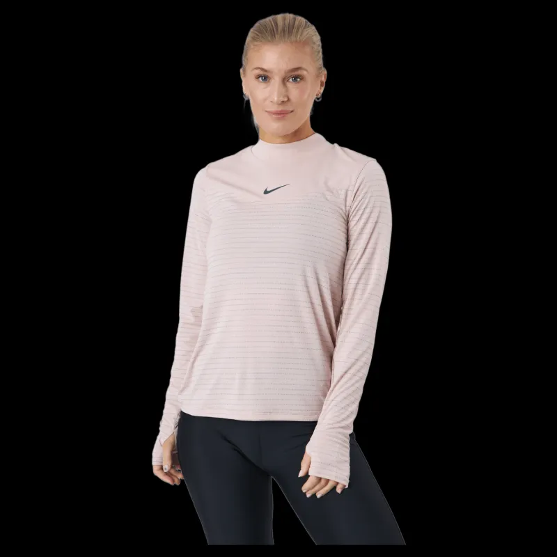 Nike Dri-fit Run Division Women's L Pink Oxford/sail/refblk Rosa New