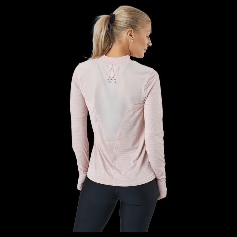 Nike Dri-fit Run Division Women's L Pink Oxford/sail/refblk Rosa New