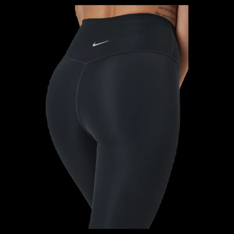 Nike Dri-fit Swoosh Run Women's 7/8 Black/white Svart Outlet