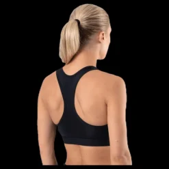 Nike Dri-FIT Swoosh Women's Medium-Support Non-Padded Sports Bra BLACK/BLACK/WHITE Svart Best