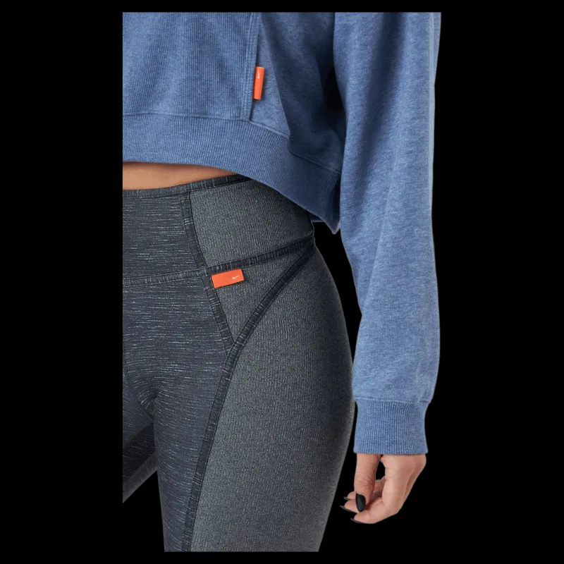 New Nike Dri-fit Women's Fleece Trainin Ashen Slate/htr Blå