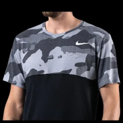 Nike Dry Camo SS Top Black/Grey Flerfärgad Outlet