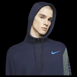 Nike Dry Hoodie Linear Vision Po Blue Blå Outlet