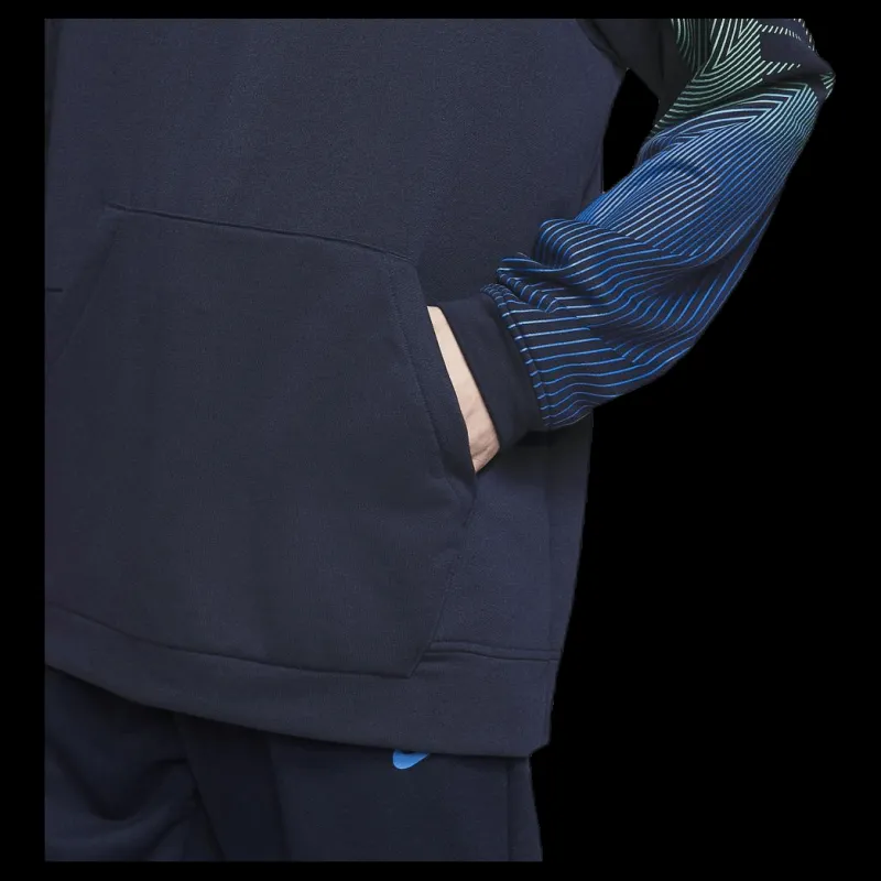Nike Dry Hoodie Linear Vision Po Blue Blå Outlet